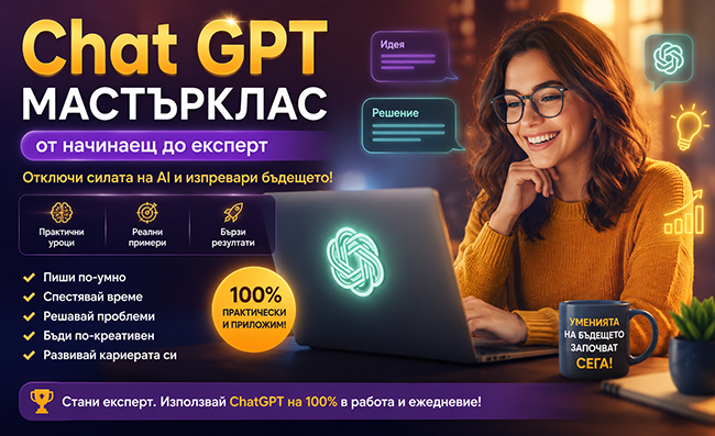 Chat GPT мастърклас - от начинаещ до експерт, от Urocite